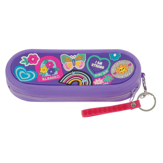 Shine for Jesus Purple Silicone Pencil Case - The Christian Gift Company