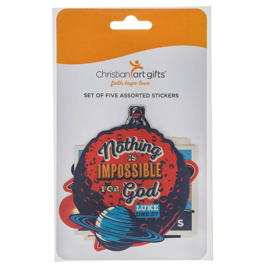 Be Brave Sticker Set - Joshua 1:9 - The Christian Gift Company