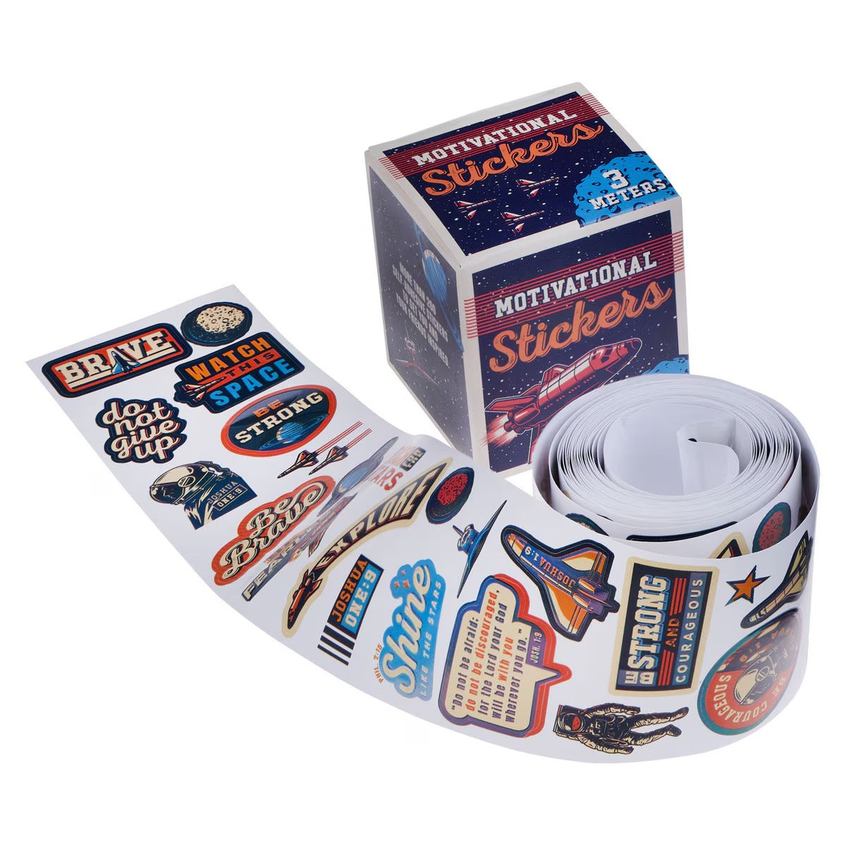 Be Strong and Courageous Sticker Roll - Joshua 1:9 - The Christian Gift Company