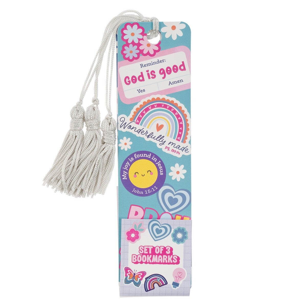 Shine for Jesus Stickers Paper Bookmark Set of 3 - The Christian Gift Company