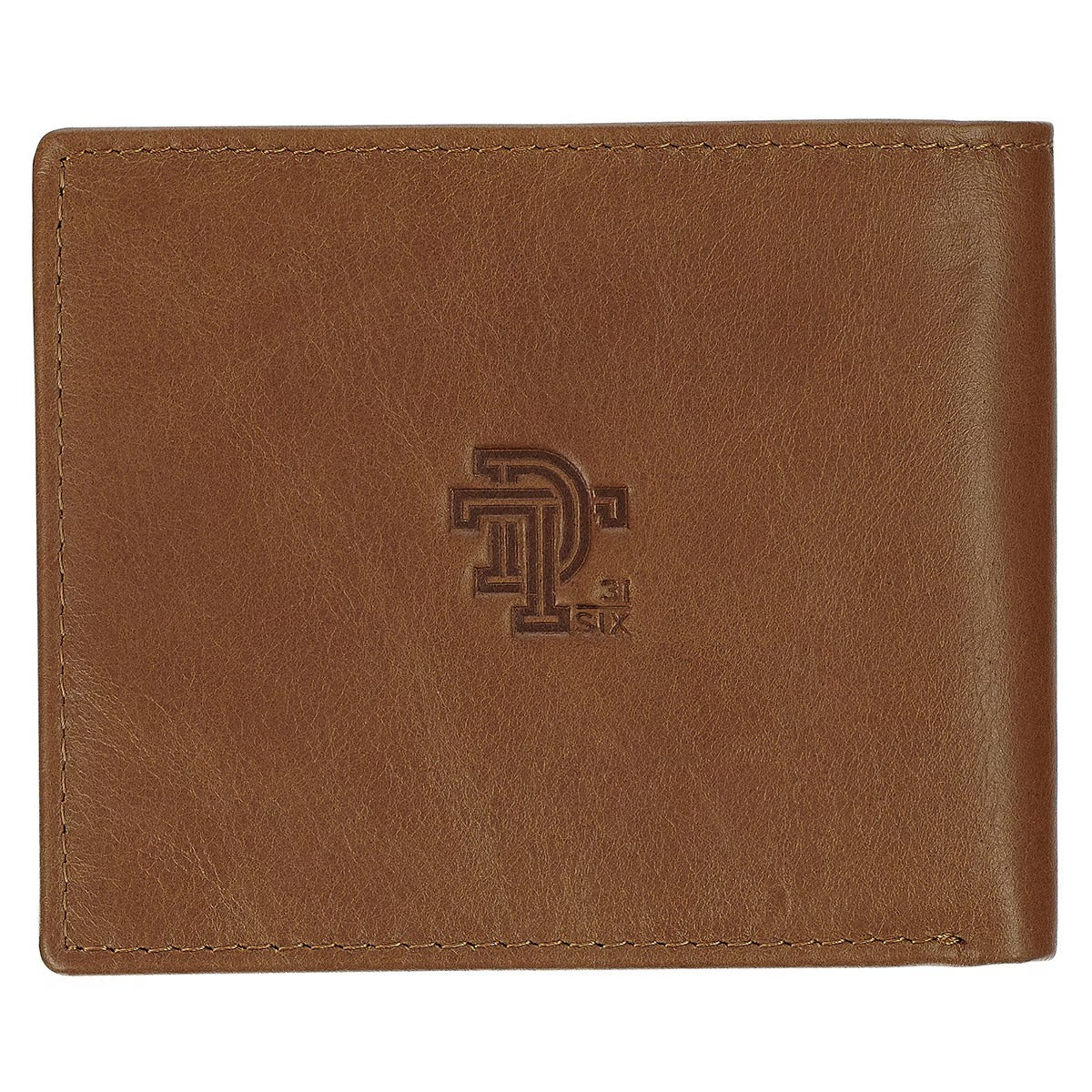 Be Strong and Steadfast Chestnut Brown Full Grain Leather Wallet - Deuteronomy 31:6
