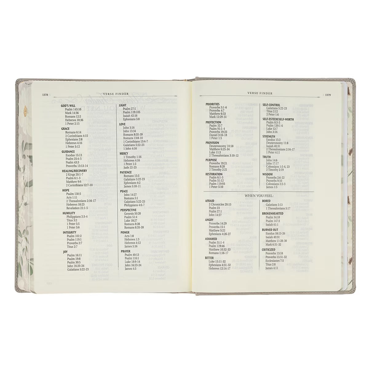 Trust Taupe Faux Leather Large Print King James Version Note-taking Bible - Proverbs 3:5 - The Christian Gift Company