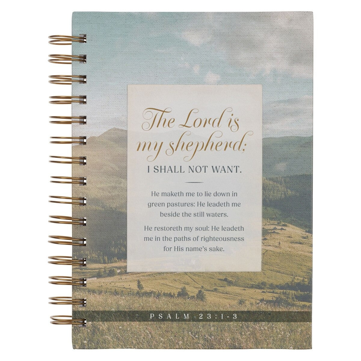 The Lord is My Shepherd Pasture Spiral Journal –Psalm 23:1–3 - The Christian Gift Company