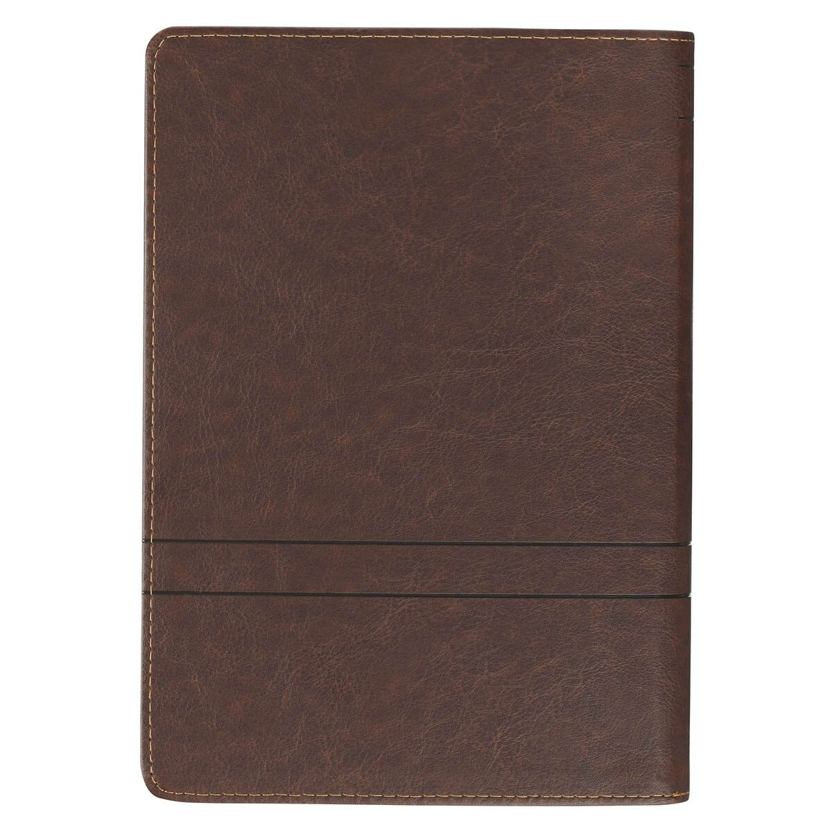 Faith Chestnut Brown Faux Leather Classic Journal with Zipper Closure - Matthew 17:20 - The Christian Gift Company