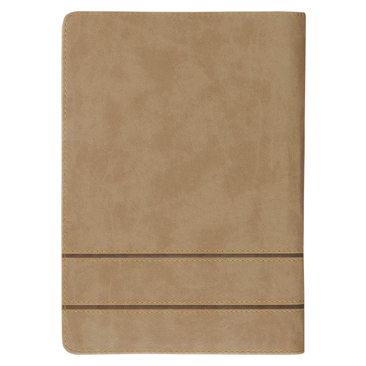 With God All Things Are Possible Tan Faux Leather Journal with Zipper Closure - Matthew 19:26 - The Christian Gift Company