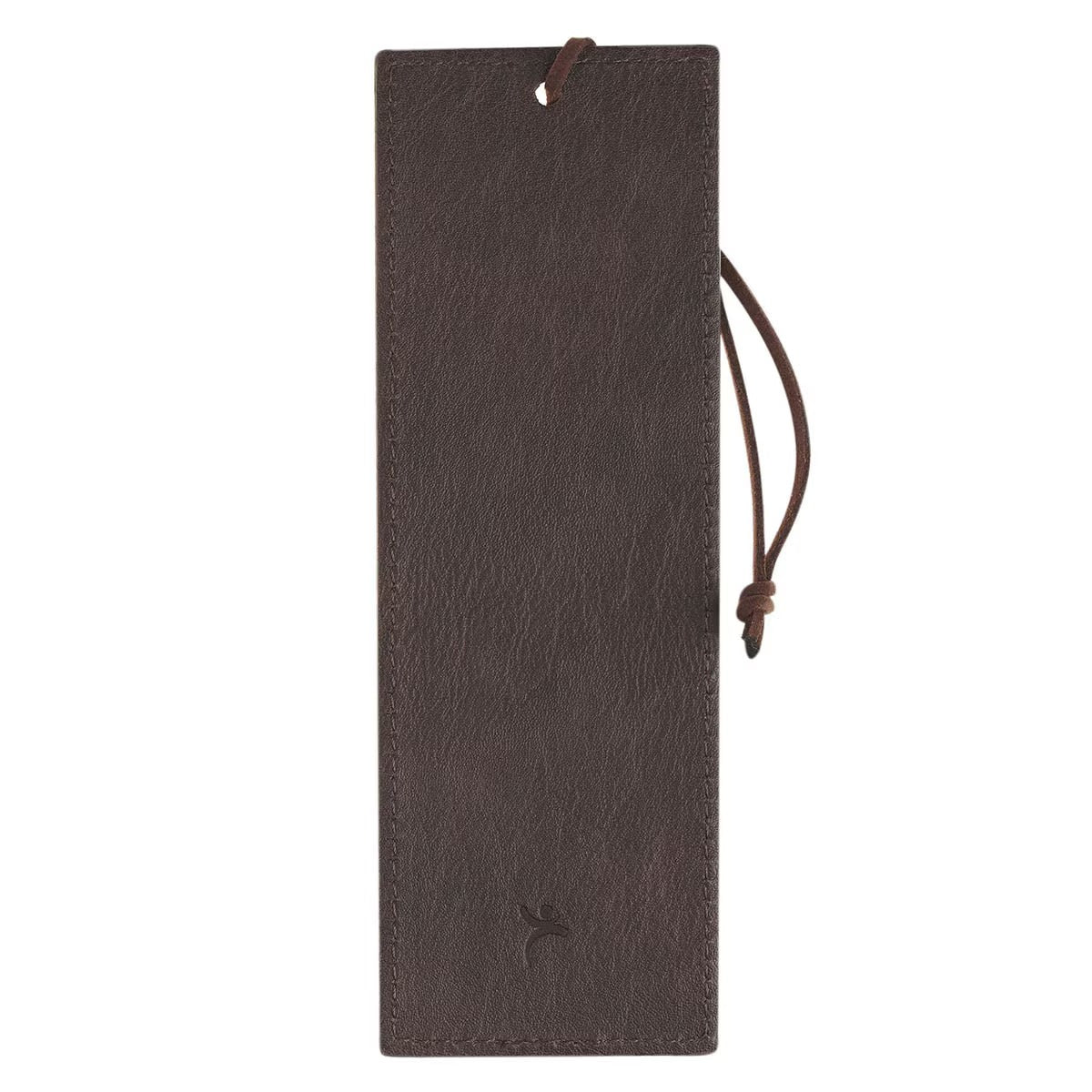 The Plans Cocoa Brown and Taupe Faux Leather Bookmark - Jeremiah 29:11 - The Christian Gift Company