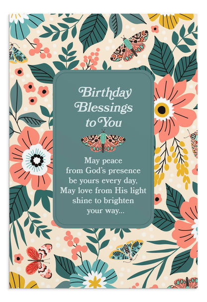 Happy Birthday - Floral Design - 12 Boxed Cards - The Christian Gift Company