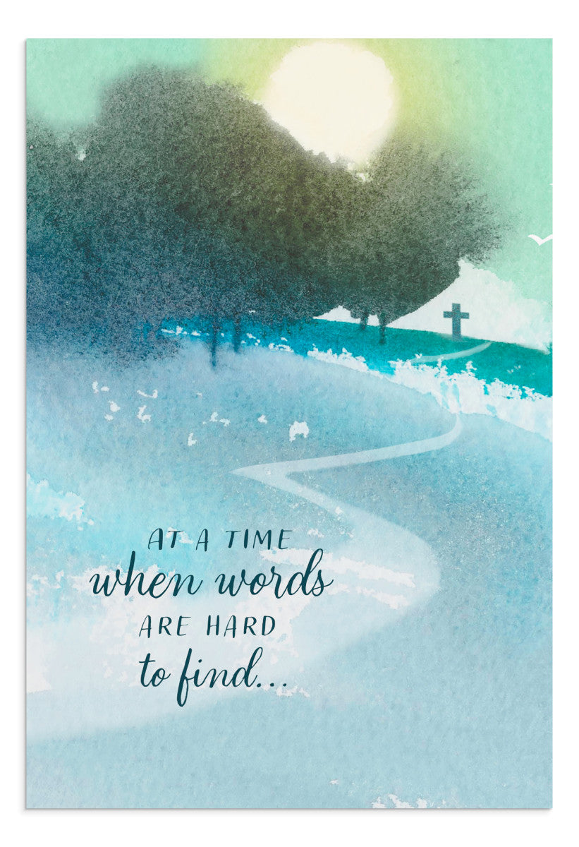 Sympathy - Watercolour Crosses Design - 12 Boxed Cards - The Christian Gift Company