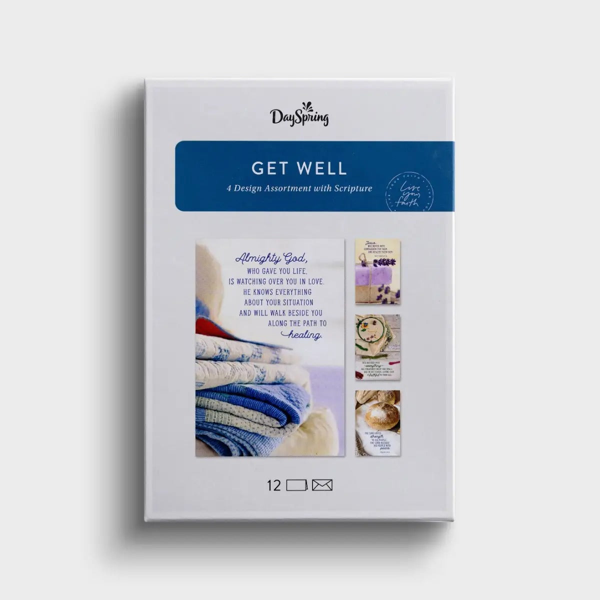 Get Well - Craft Inspired Assortment - 12 Boxed Cards and Envelopes - The Christian Gift Company