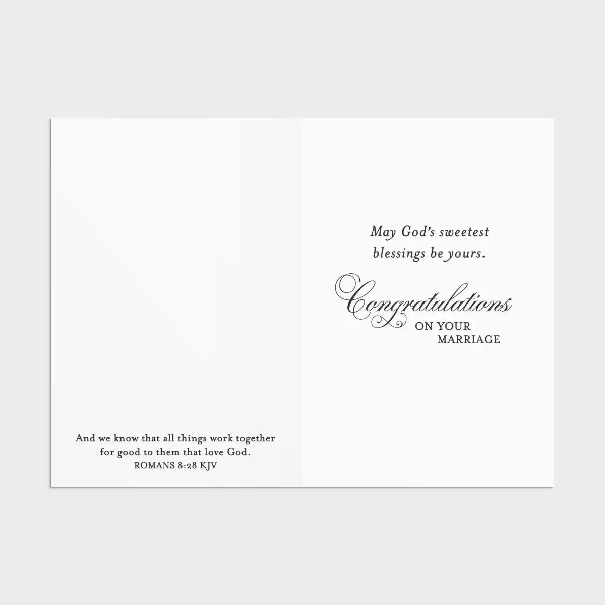 Wedding - Marble - 12 Count Boxed Cards and Envelopes, KJV - The Christian Gift Company