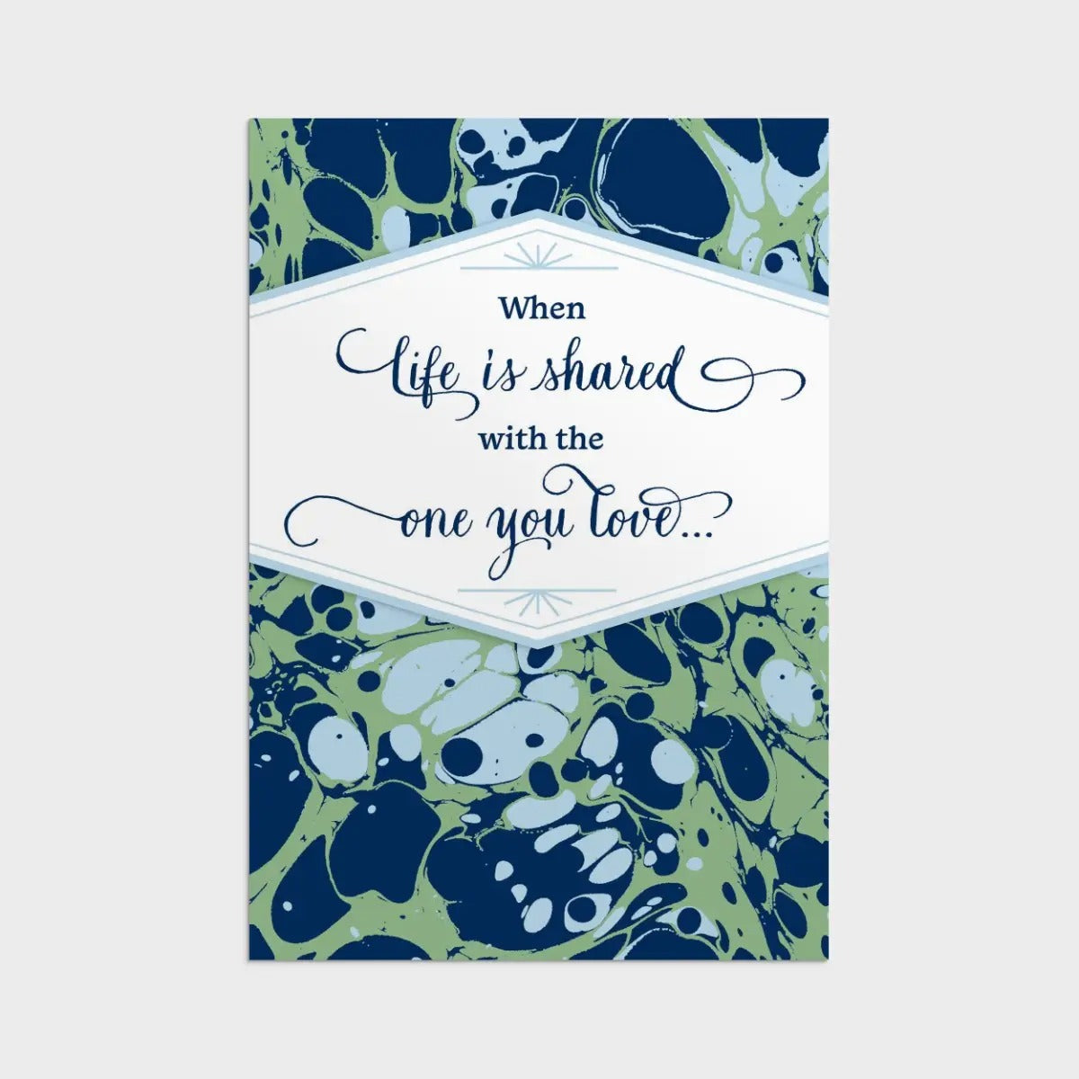 Wedding - Marble - 12 Count Boxed Cards and Envelopes, KJV - The Christian Gift Company