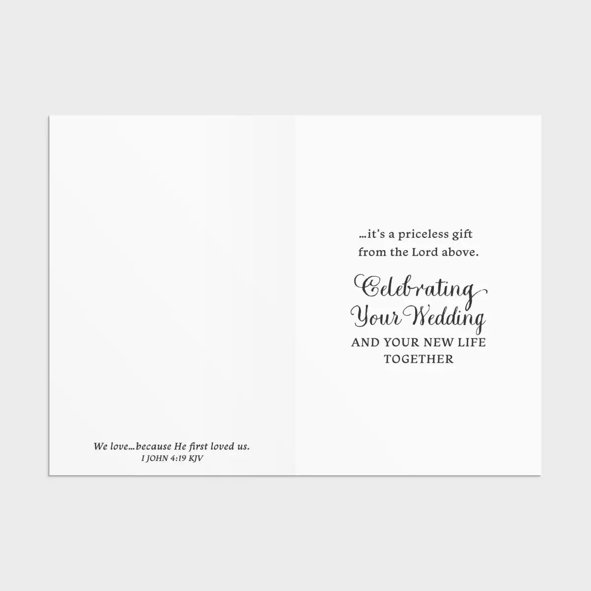 Wedding - Marble - 12 Count Boxed Cards and Envelopes, KJV - The Christian Gift Company