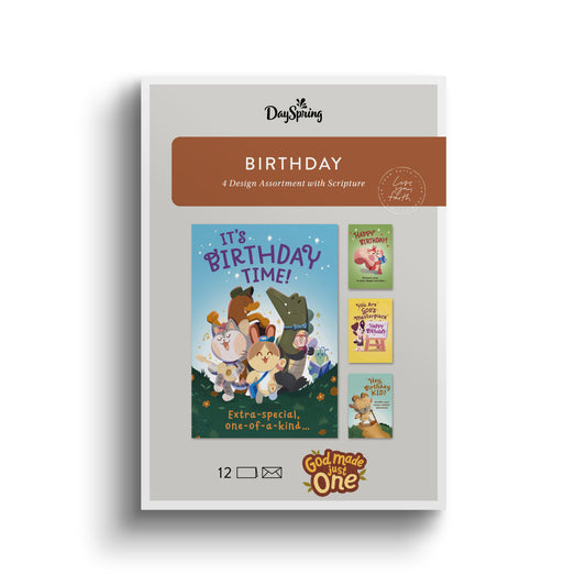 God Made Just One - Children's Birthday - 12 Boxed Cards and Envelopes - The Christian Gift Company