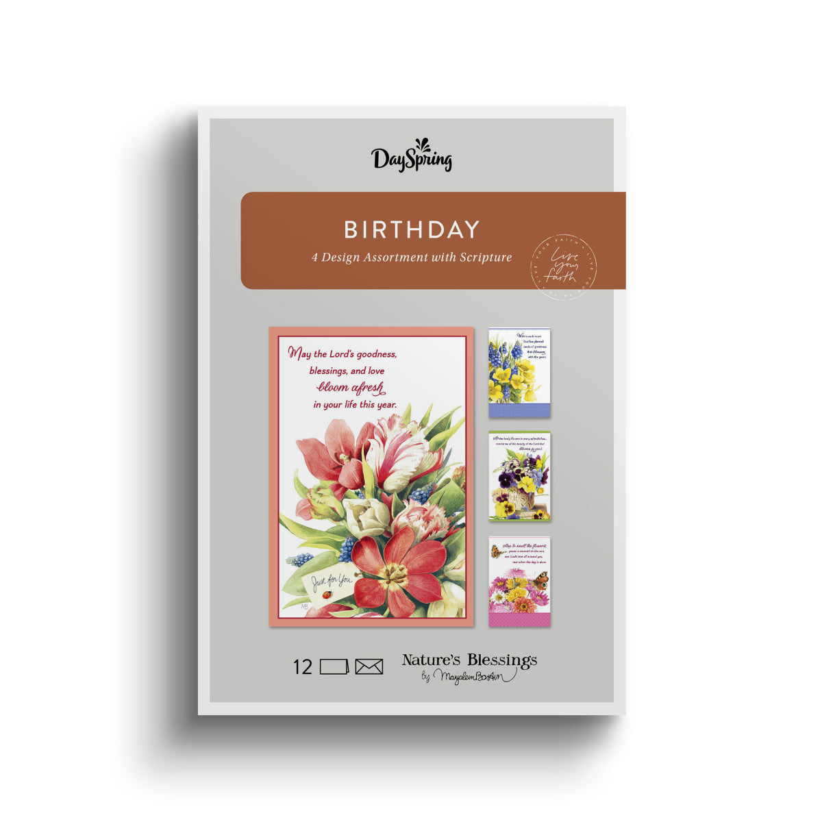 Marjolein Bastin - Birthday - 12 Boxed Cards and Envelopes - The Christian Gift Company