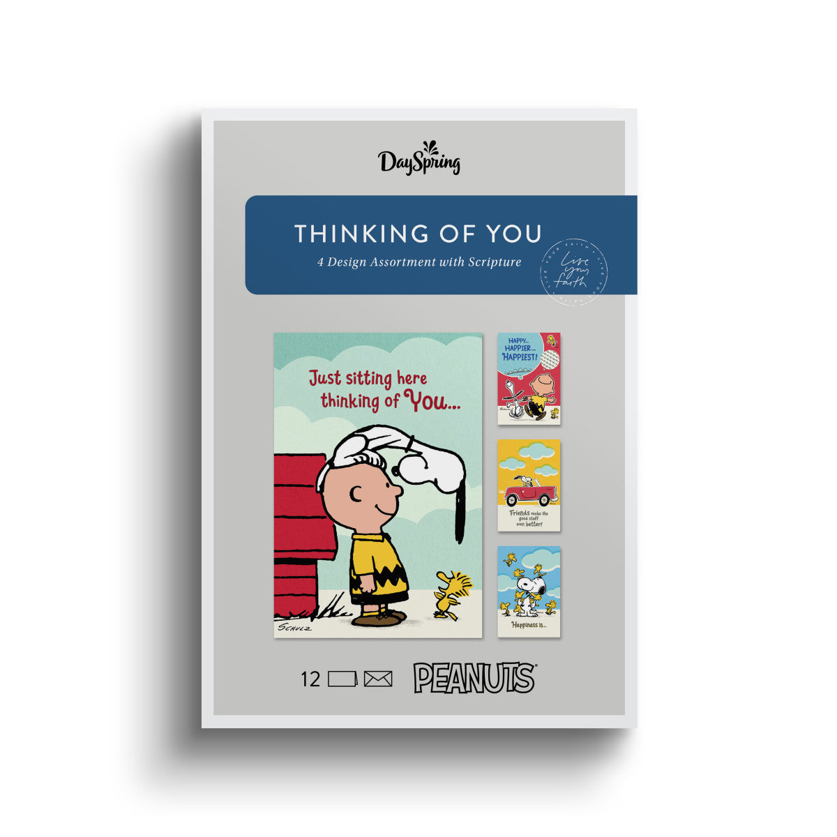 Peanuts® - Thinking of You - 12 Boxed Cards and Envelopes - The Christian Gift Company