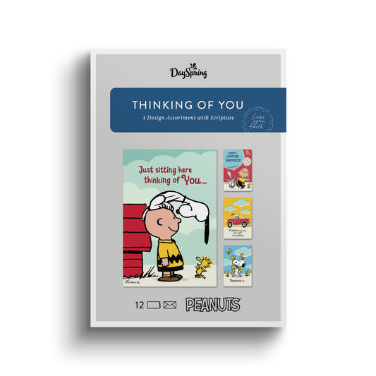 Peanuts® - Thinking of You - 12 Boxed Cards and Envelopes - The Christian Gift Company
