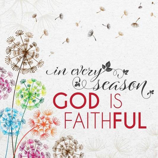God is Faithful Christian Seeded Card - The Christian Gift Company