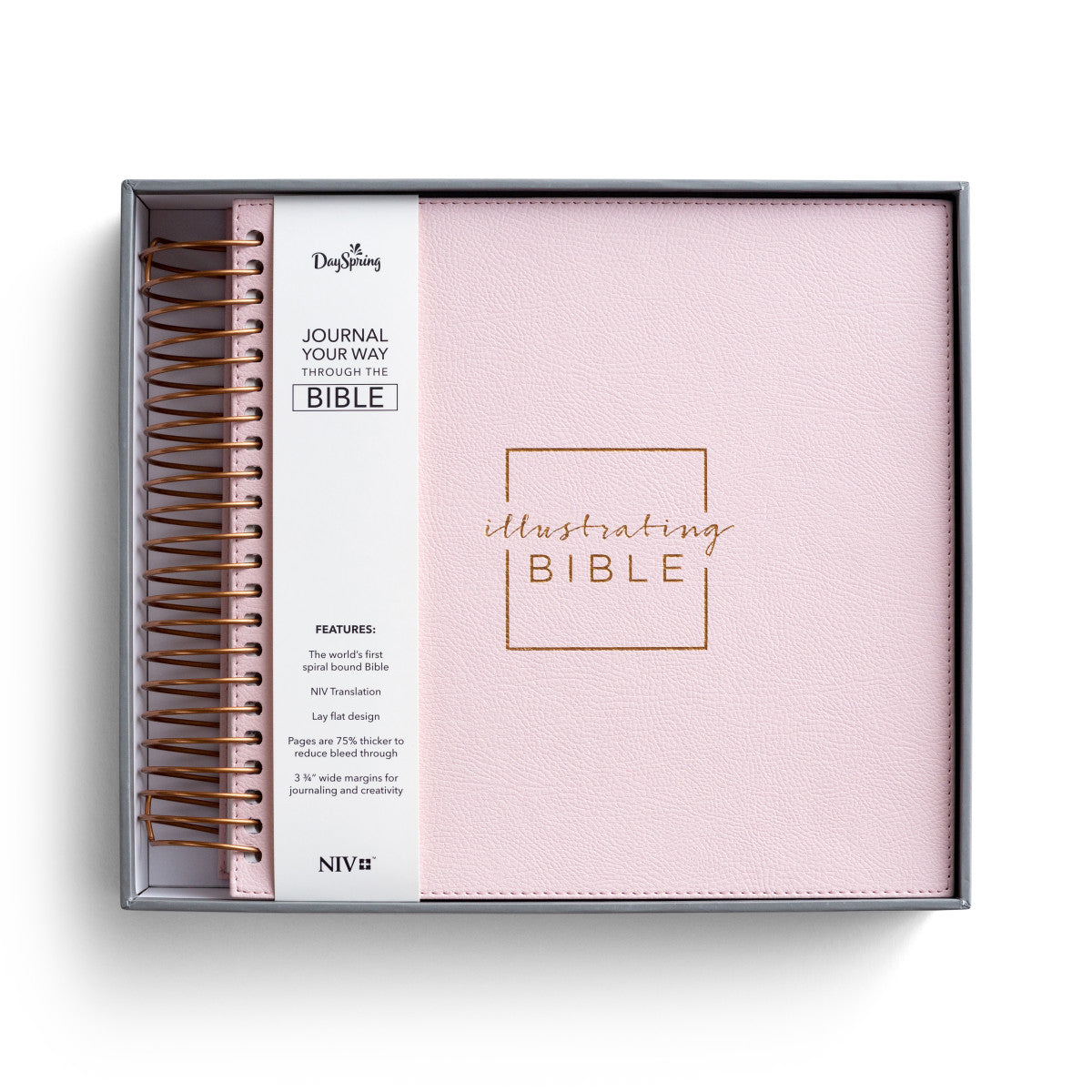 Illustrating Bible NIV Pink (Spiral Bound) - The Christian Gift Company