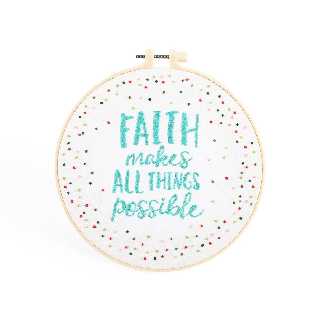 Embroidery Kit - Faith Makes All Things Possible - The Christian Gift Company