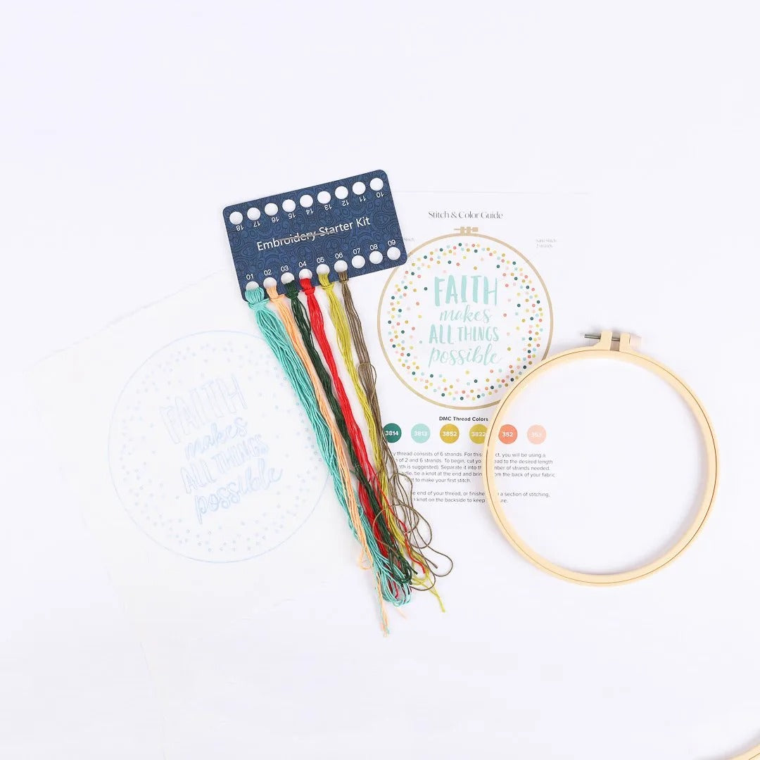 Embroidery Kit - Faith Makes All Things Possible - The Christian Gift Company