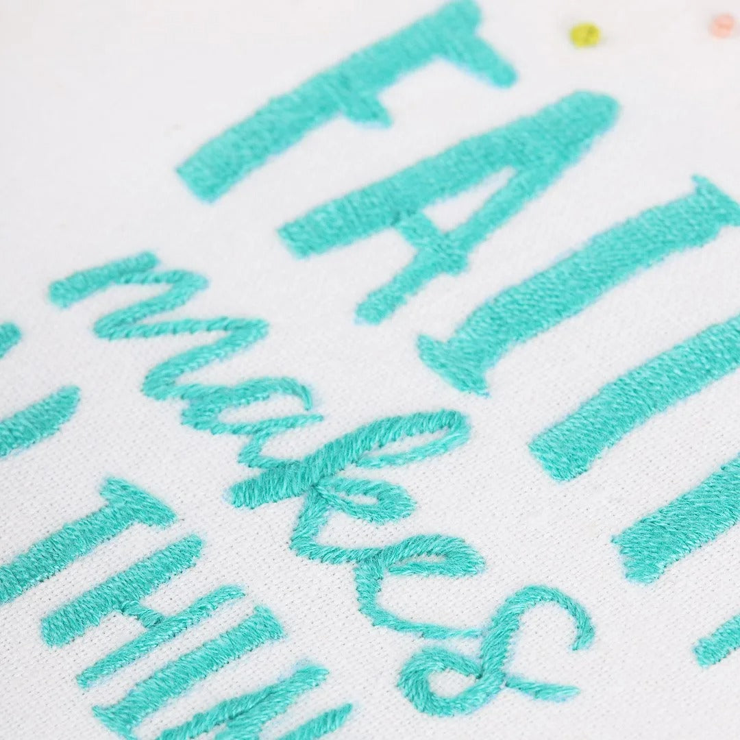 Embroidery Kit - Faith Makes All Things Possible - The Christian Gift Company