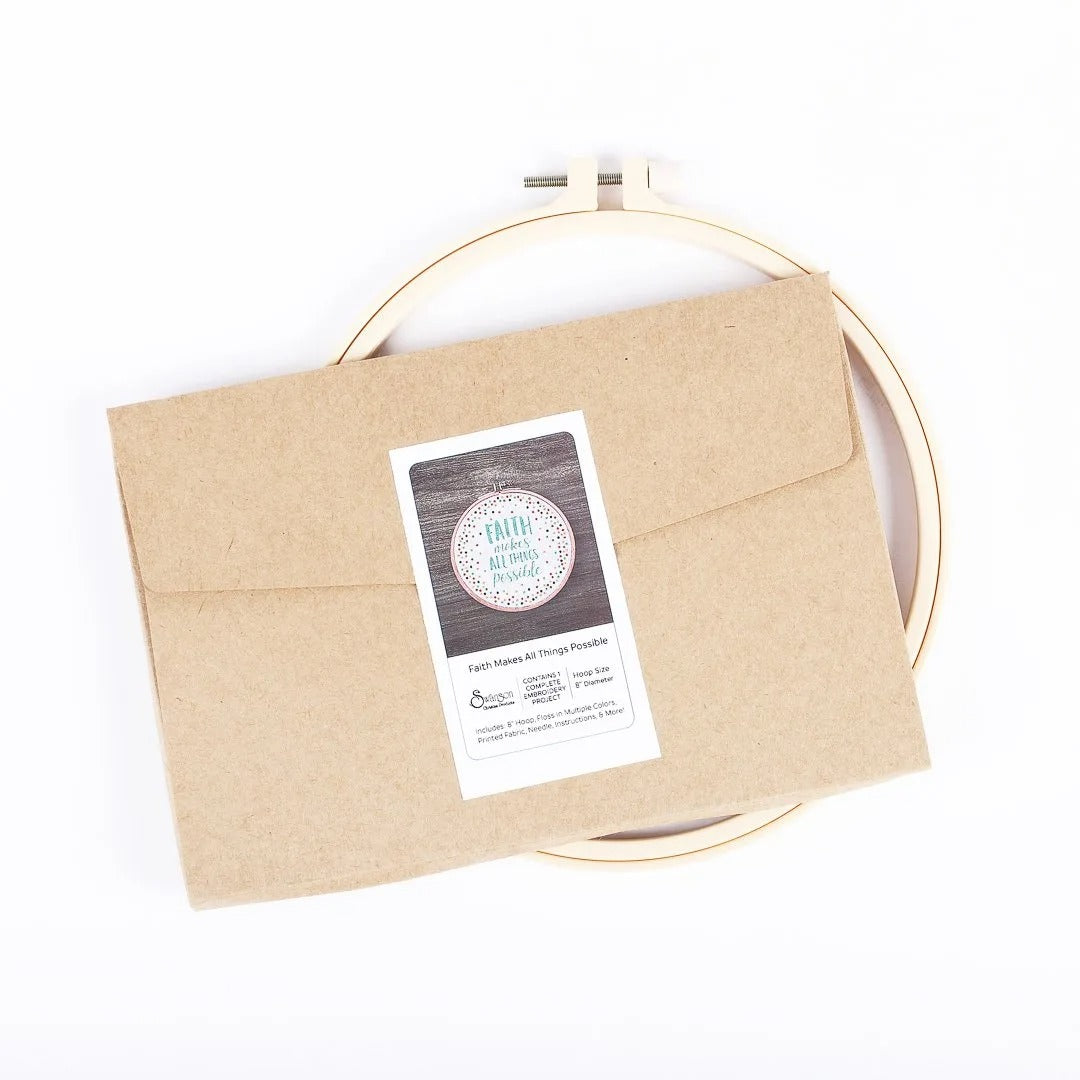 Embroidery Kit - Faith Makes All Things Possible - The Christian Gift Company