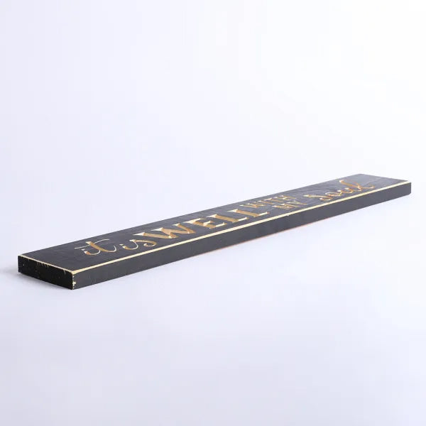 60cm Engraved Wooden Sign: It Is Well With My Soul/Black - The Christian Gift Company