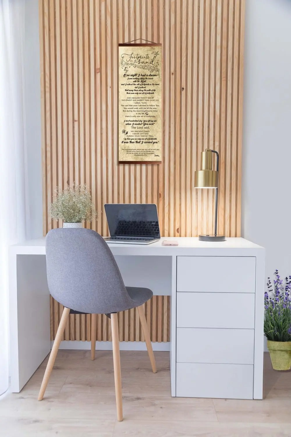 Wall Hanging Scroll - Footprints - The Christian Gift Company