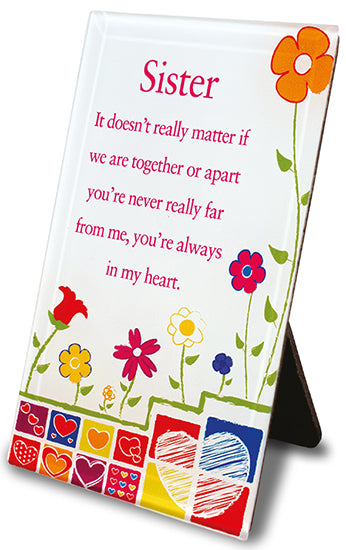 Glass Plaque - Sister - The Christian Gift Company