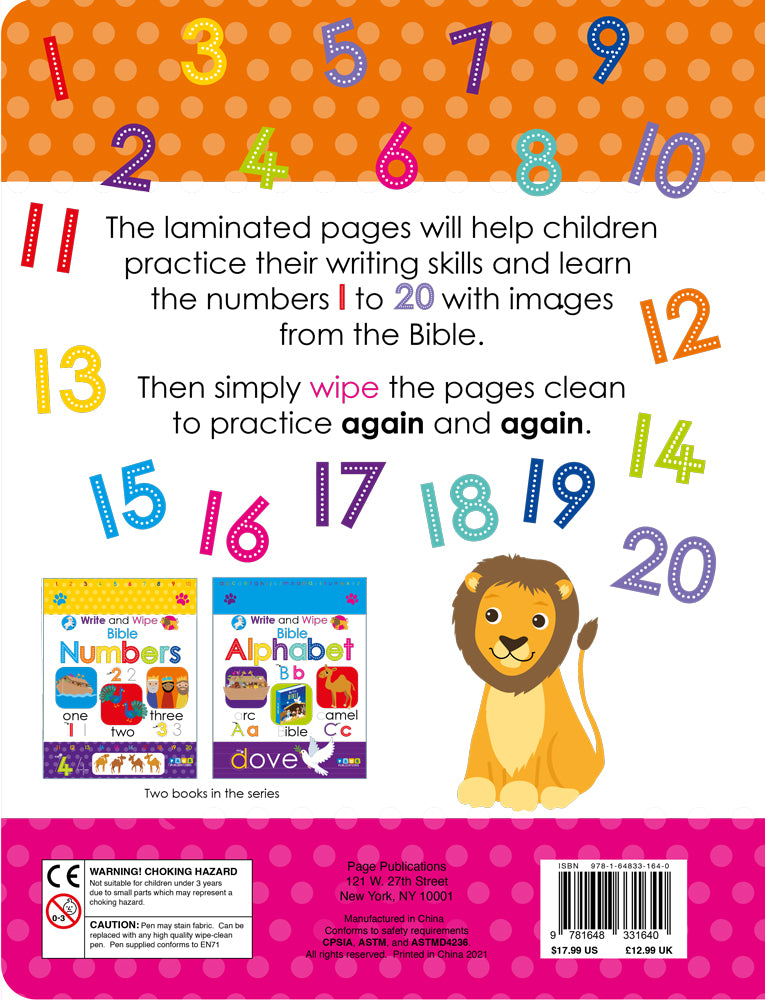 Write And Wipe Bible Numbers - The Christian Gift Company
