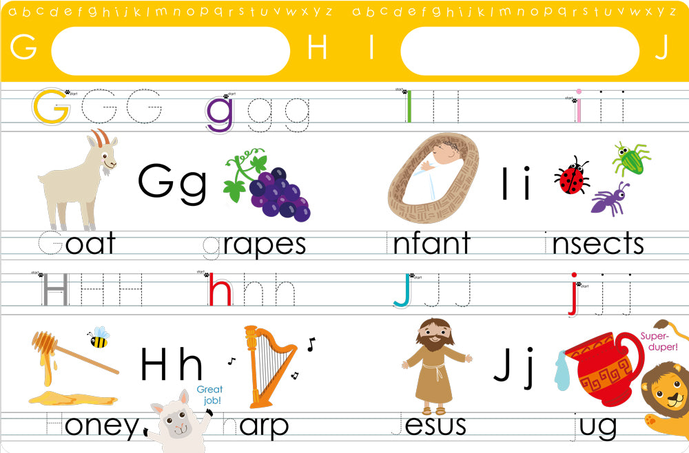 Write And Wipe Bible Alphabet - The Christian Gift Company