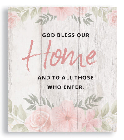 Porcelain Plaque/God Bless Our Home - The Christian Gift Company