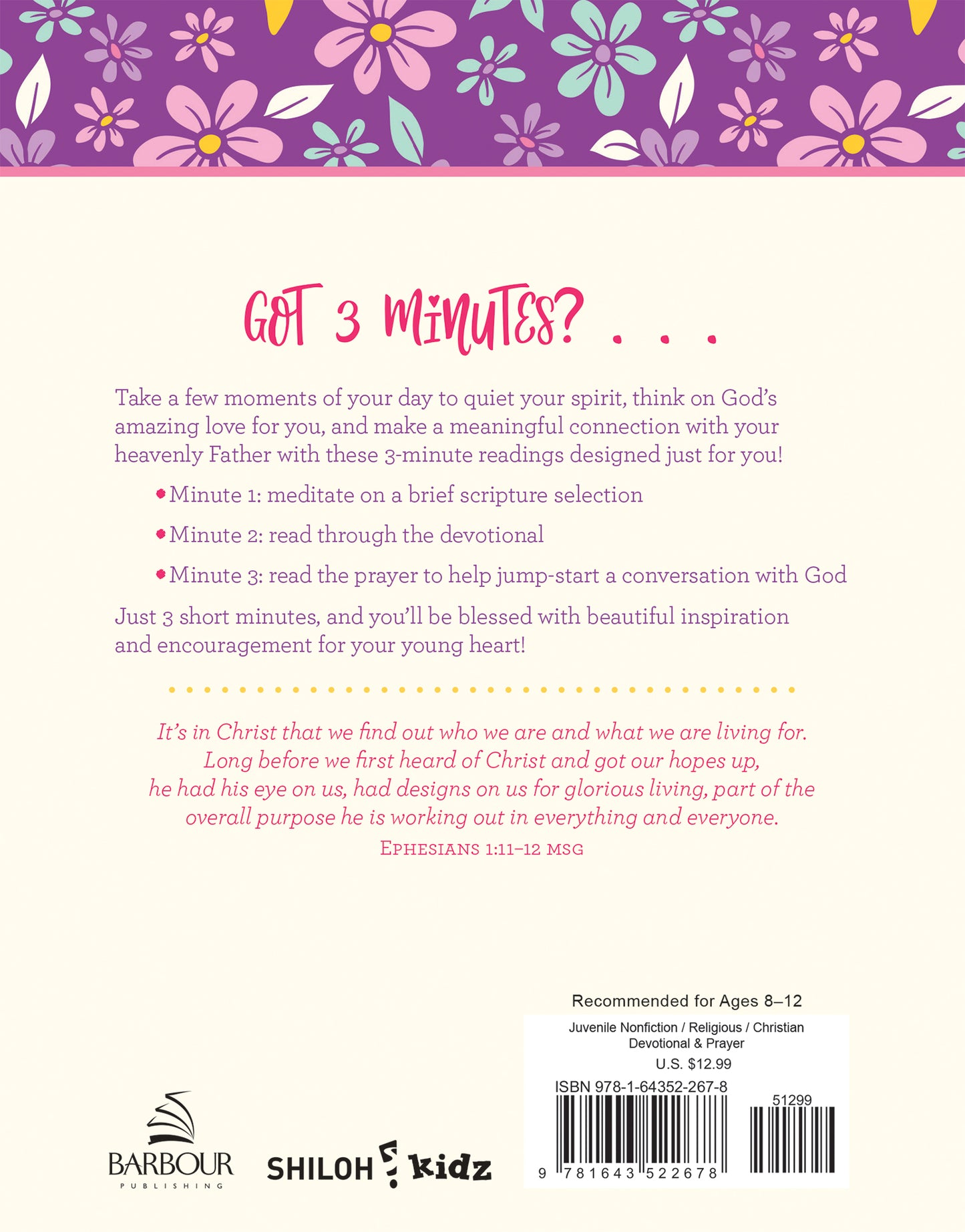 3-Minute Devotions for Girls - The Christian Gift Company