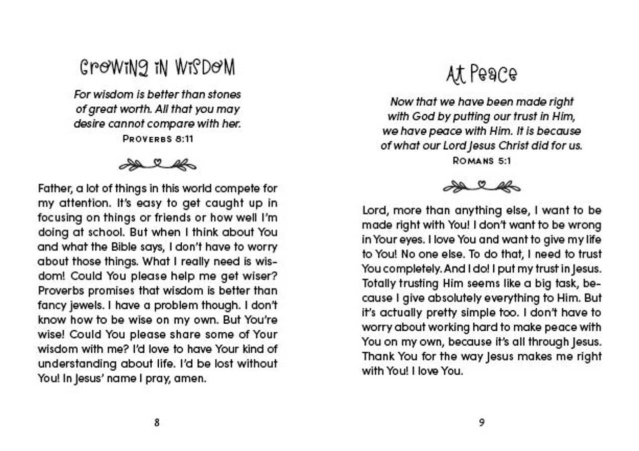 Quiet-Time Prayers for a Girl's Heart - The Christian Gift Company