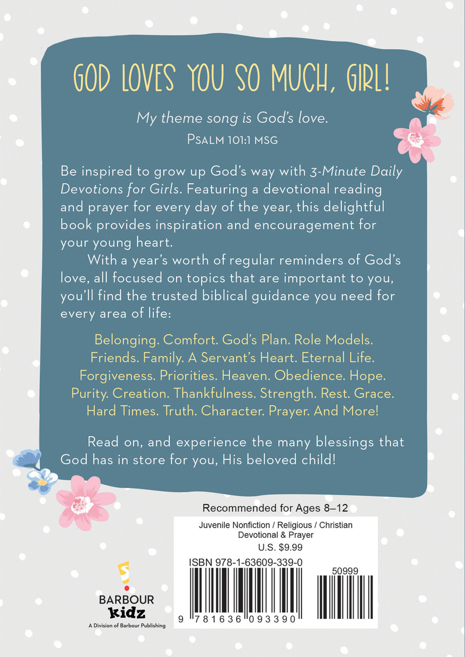 3-Minute Daily Devotions for Girls - The Christian Gift Company