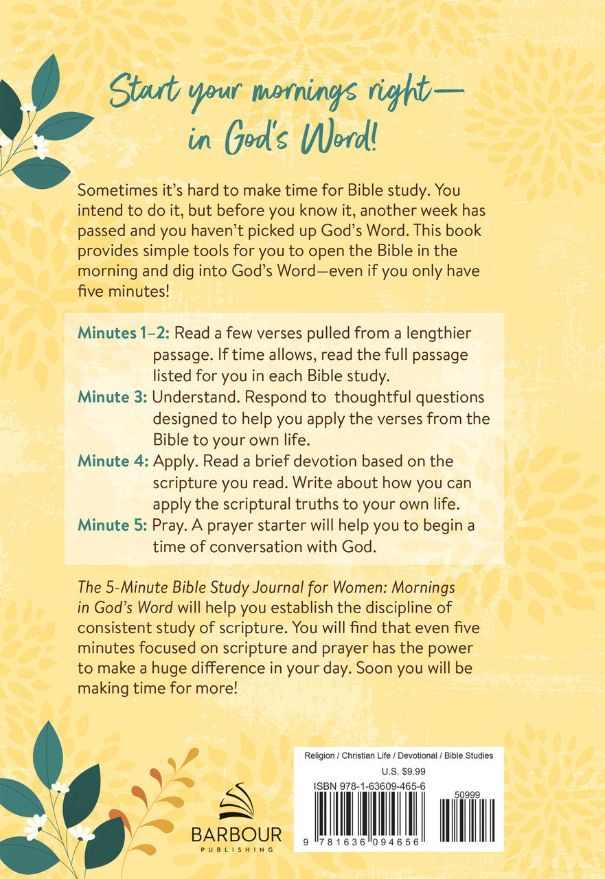 The 5-Minute Bible Study Journal for Women: Mornings in God's Word - The Christian Gift Company
