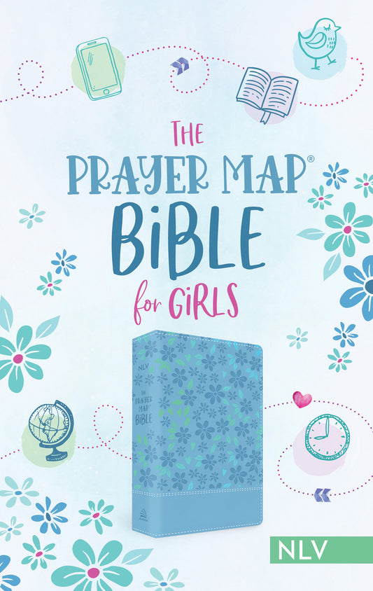 The Prayer Map Bible for Girls NLV [Sky Blue Shimmer] - The Christian Gift Company