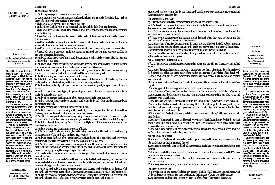 The 1-Minute KJV Study Bible (Lavender Petals) - The Christian Gift Company