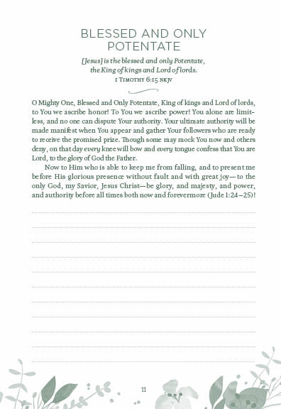 My Prayer Journal: Praying the Names of God - The Christian Gift Company