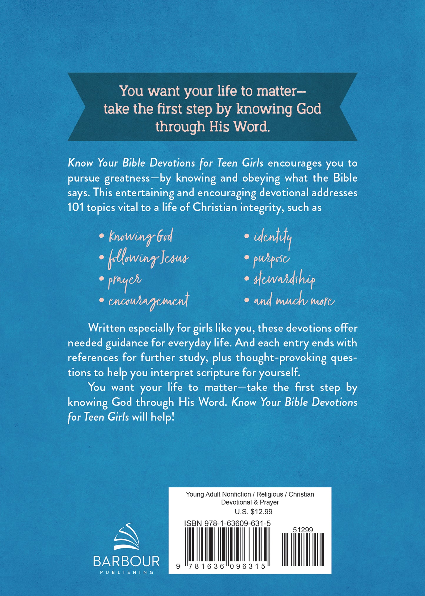 Know Your Bible Devotions for Teen Girls - The Christian Gift Company
