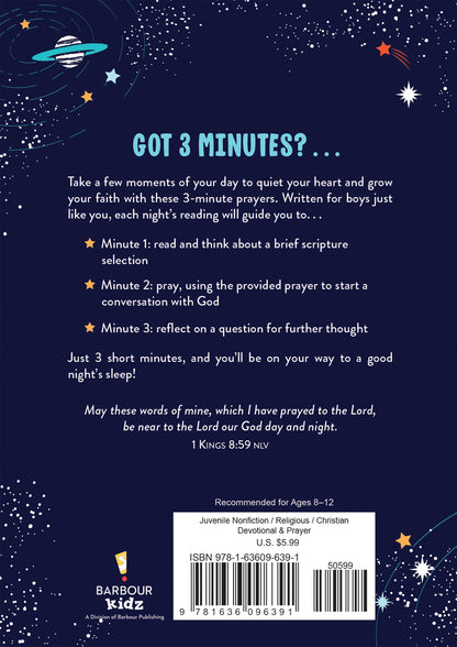 3-Minute Bedtime Prayers for Boys - The Christian Gift Company