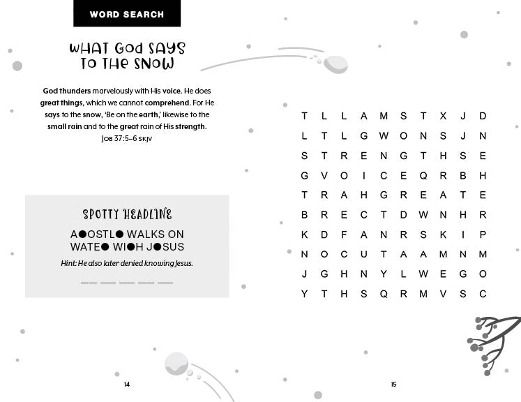 Jumbo Bible Winter Word Games - The Christian Gift Company