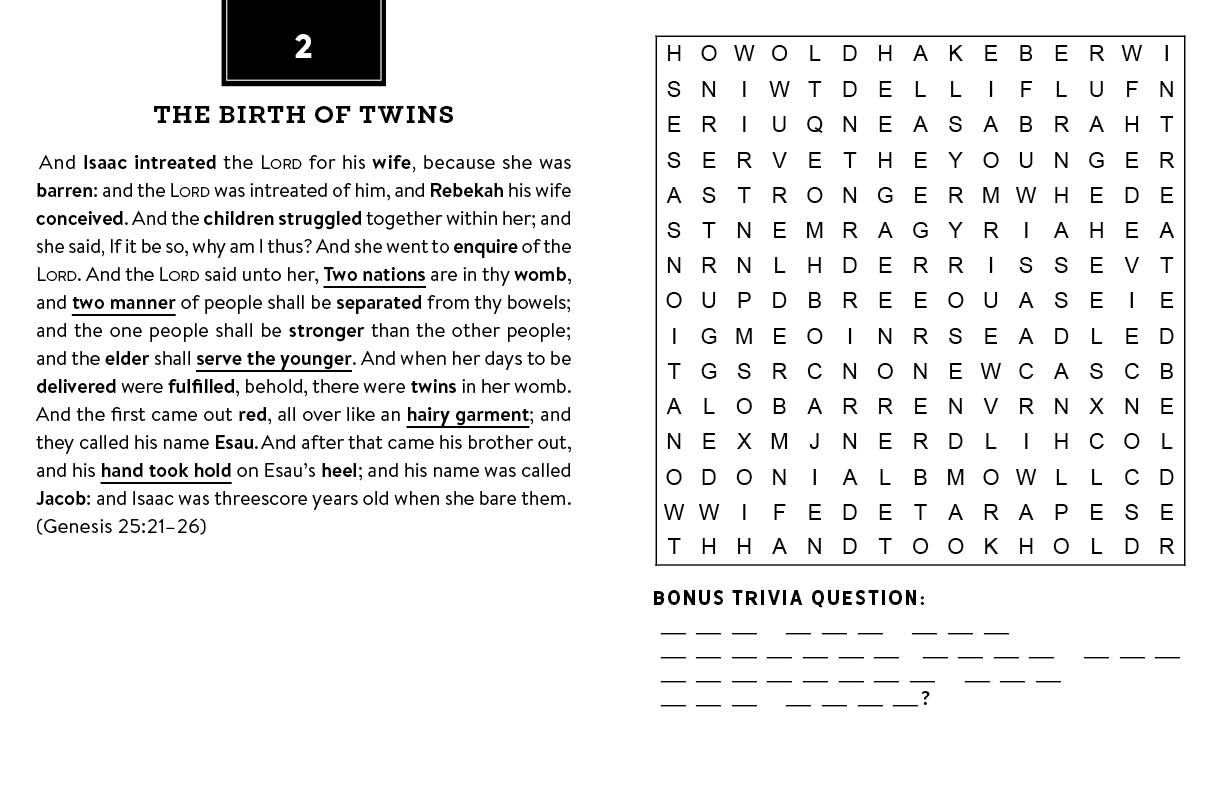 Bonus Trivia Bible Word Searches Large Print - The Christian Gift Company