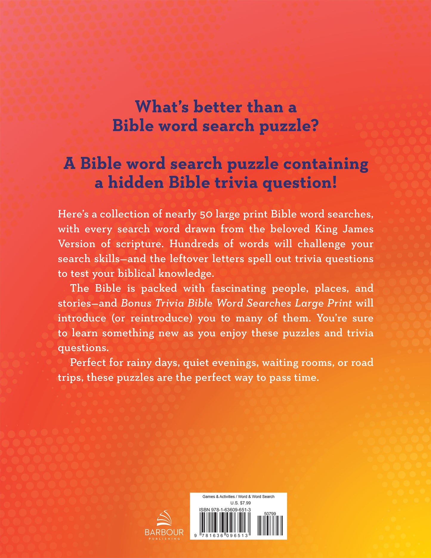 Bonus Trivia Bible Word Searches Large Print - The Christian Gift Company