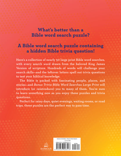 Bonus Trivia Bible Word Searches Large Print - The Christian Gift Company