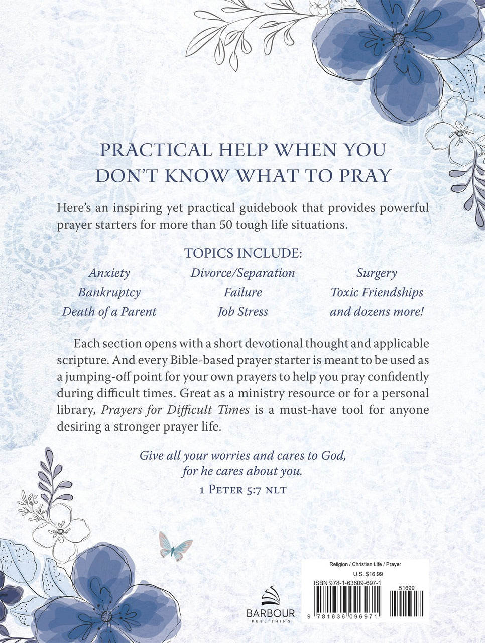 Prayers for Difficult Times Large Print - The Christian Gift Company