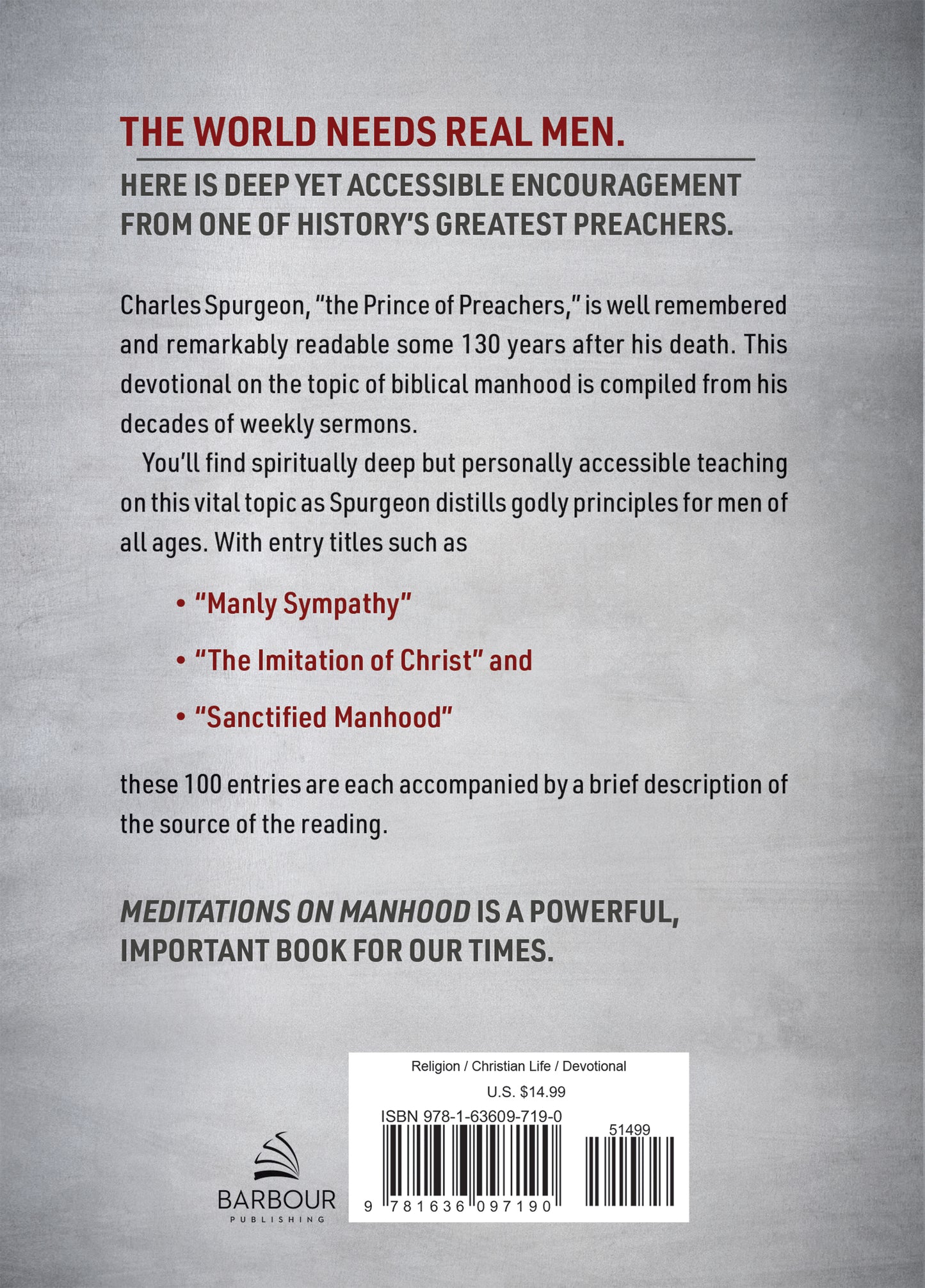 Meditations on Manhood - The Christian Gift Company