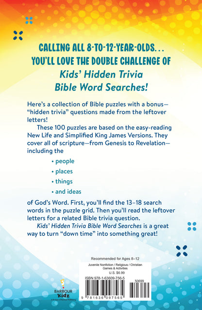 Kids' Hidden Trivia Bible Word Searches - The Christian Gift Company