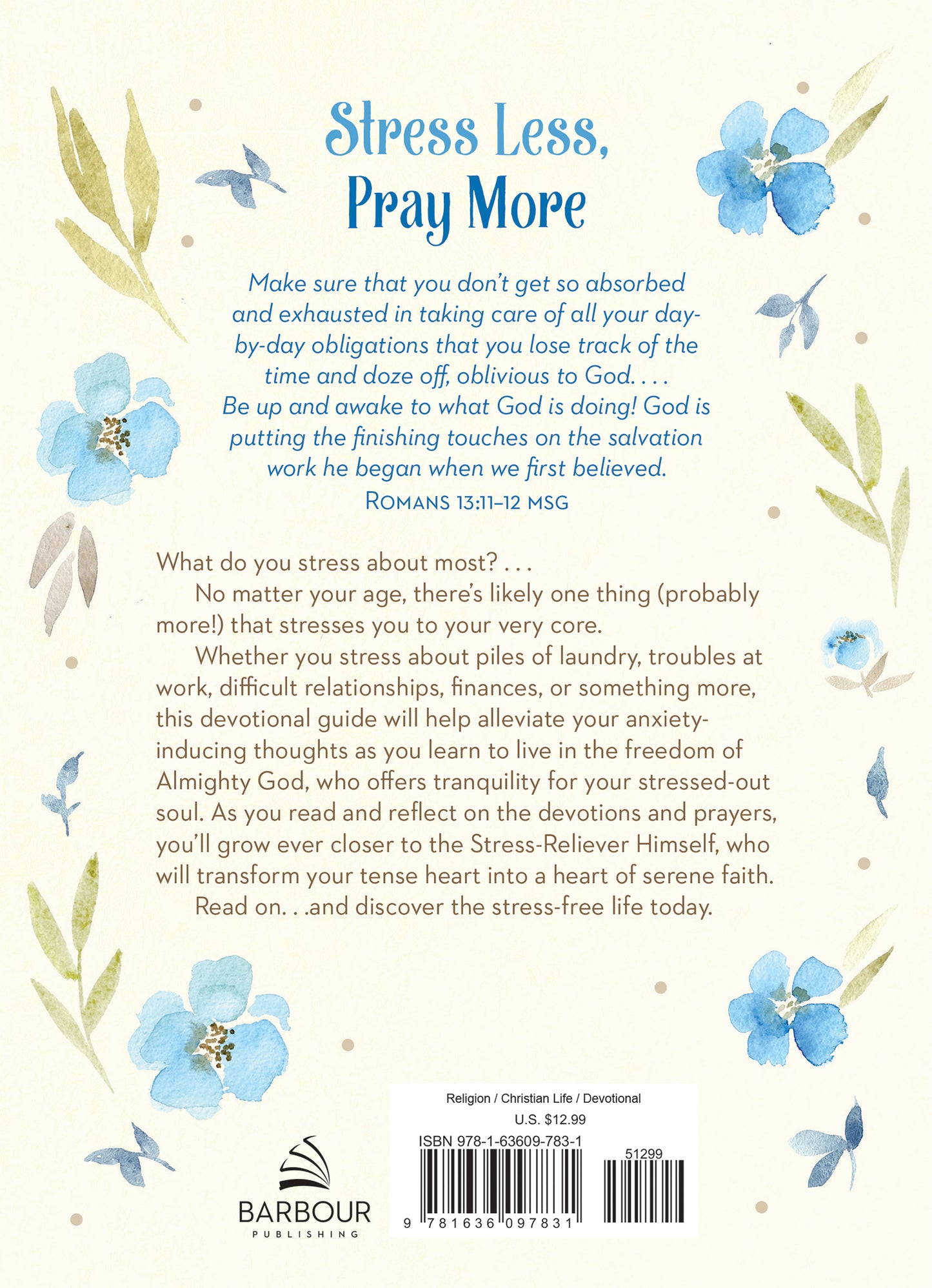 Stress Less, Pray More Devotional Journal - The Christian Gift Company