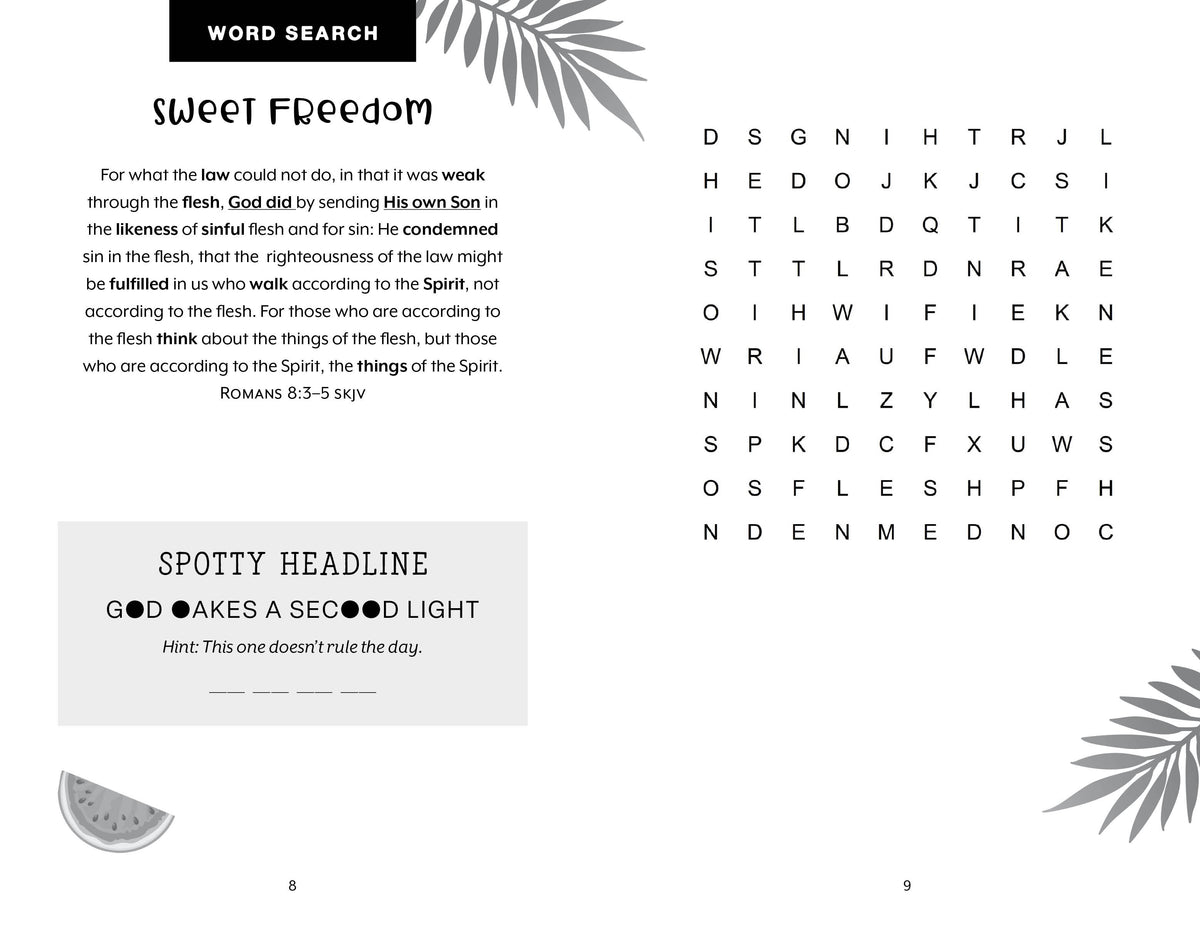Jumbo Bible Summer Word Games - The Christian Gift Company